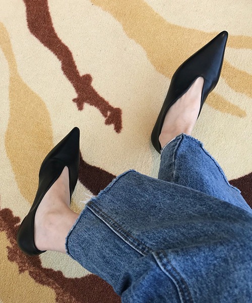 「SETUP7」 フラットパンプス 38 レッド レディース_画像9