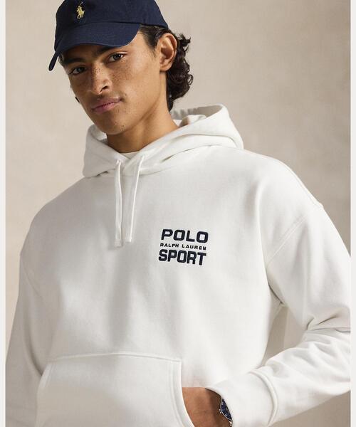 polo Ralph パーカー　ホワイト　白　現行QR Polo Ralph Lauren ジップアップ ダブルニットパーカー | ホワイト