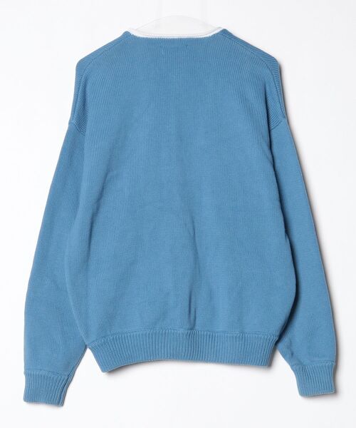 「XLARGE」 ニットカーディガン M ブルー メンズ_画像2