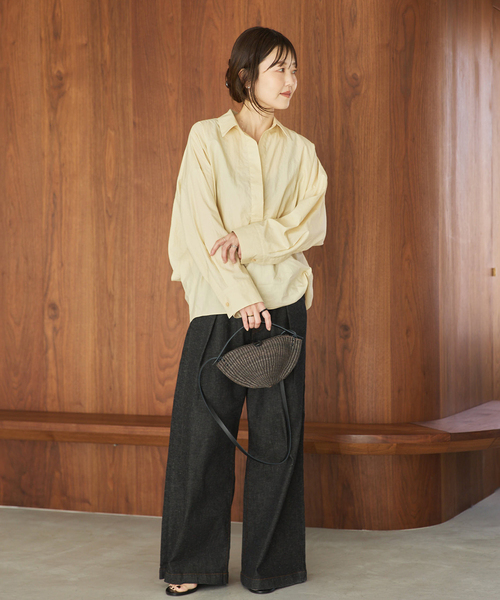 plage（プラージュ） ジーンズ デニム デニムパンツ linen mix tuck