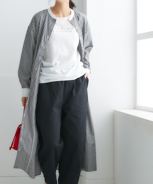 「nissen」 長袖ワンピース M ブルー レディース_画像8