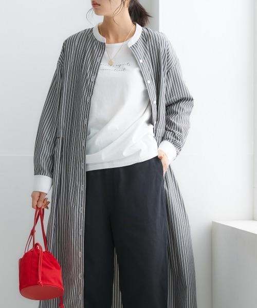 「nissen」 長袖ワンピース M ブルー レディース_画像9