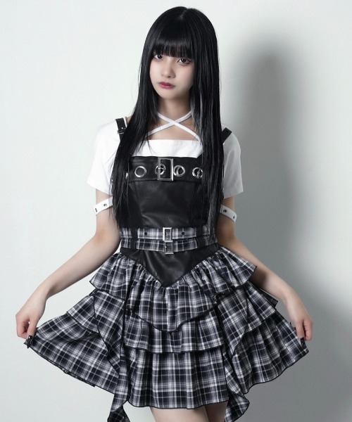 LAZYSLAY ワンピース フリルレザーキャミワンピ : ZOZOTOWN Yahoo!店