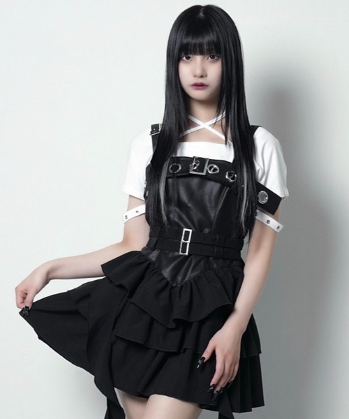 LAZYSLAY ワンピース フリルレザーキャミワンピ : ZOZOTOWN Yahoo!店