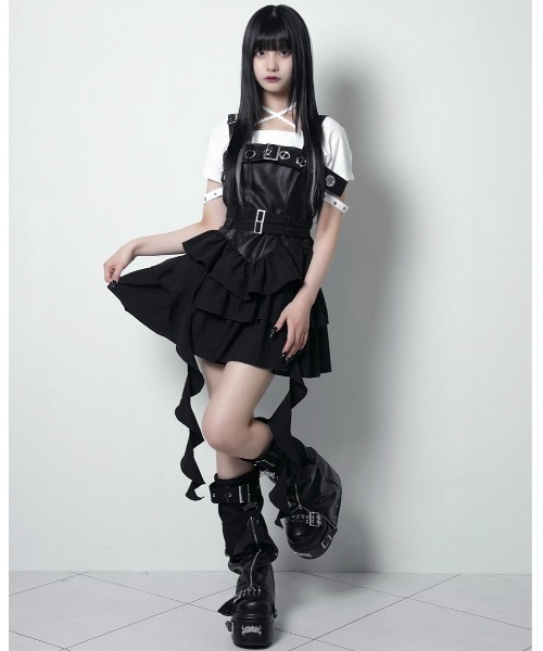 LAZYSLAY ワンピース フリルレザーキャミワンピ : ZOZOTOWN Yahoo!店