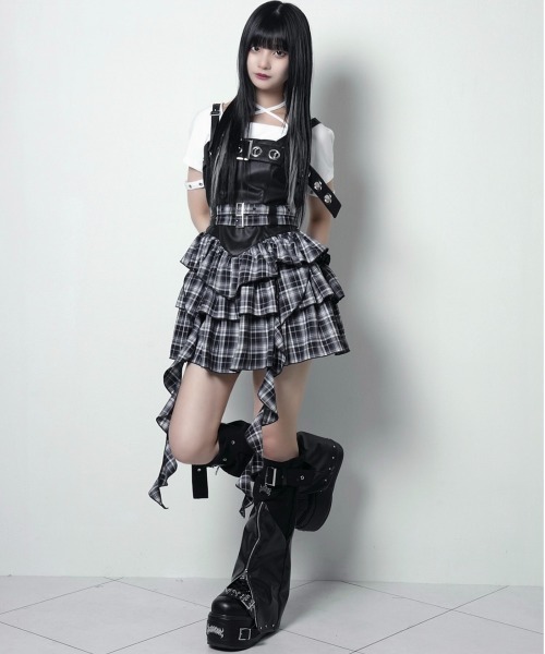 LAZYSLAY ワンピース フリルレザーキャミワンピ : ZOZOTOWN Yahoo!店