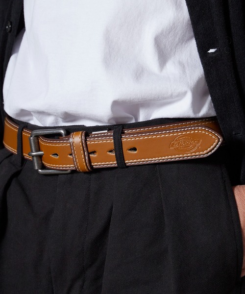 Dickies（ディッキーズ） ベルト PU ダブルレザーステッチ 2重ベルト