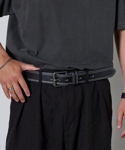 Dickies（ディッキーズ） ベルト PU ダブルレザーステッチ 2重ベルト