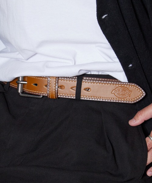 Dickies（ディッキーズ） ベルト PU ダブルレザーステッチ 2重ベルト