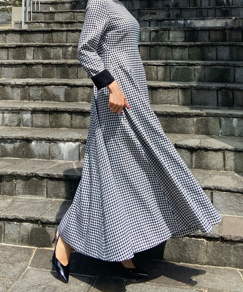 「JENNE」 長袖ワンピース LARGE ブラック レディースの画像