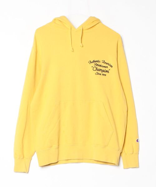 Champion チャンピオン プルオーバー Vネック M イエローゴールド Champion（チャンピオン） ワンポイントプルオーバーパーカー M