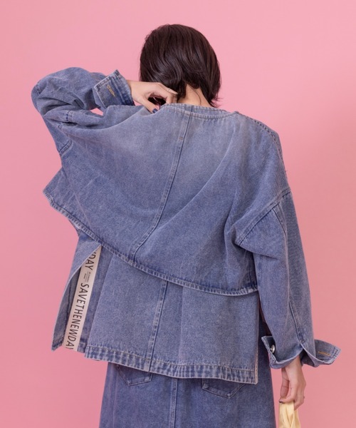 「Eimee Law」 デニムジャケット FREE ライトブルー レディースの画像