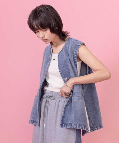 「Eimee Law」 デニムジャケット FREE ライトブルー レディースの画像