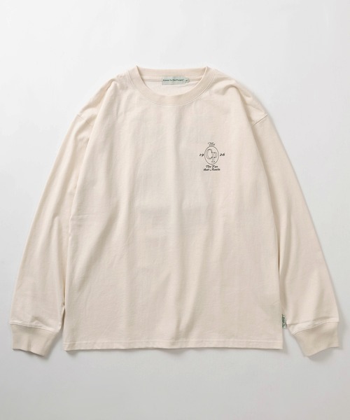 「POWER TO THE PEOPLE」 長袖カットソー M チャコールグレー レディース_画像7