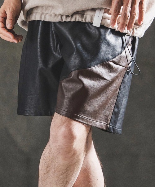 GLIMCLAP ハーフパンツ パンツ 短パン mp14924- Synthetic Leather