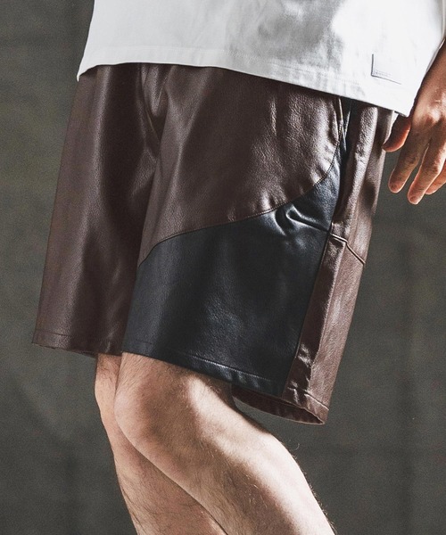 GLIMCLAP ハーフパンツ パンツ 短パン mp14924- Synthetic Leather