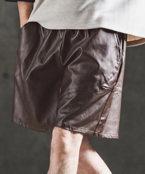 GLIMCLAP ハーフパンツ パンツ 短パン mp14924- Synthetic Leather