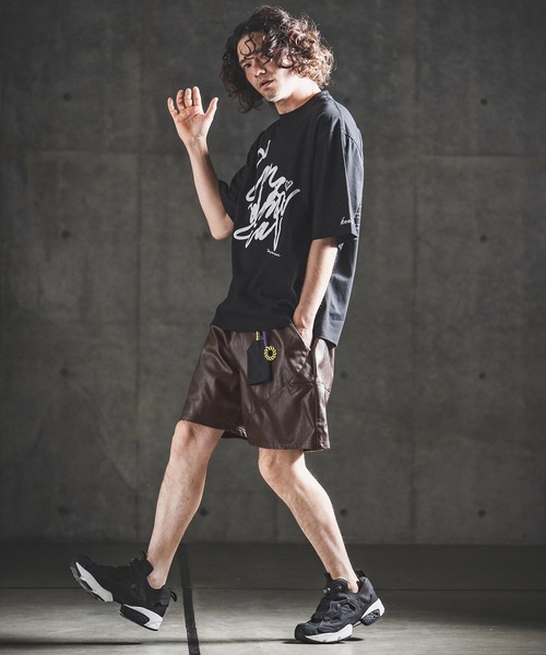 GLIMCLAP ハーフパンツ パンツ 短パン mp14924- Synthetic Leather