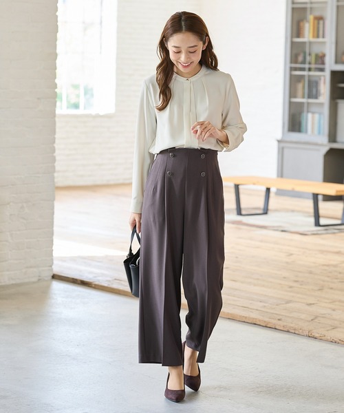 「Honeys」 長袖ブラウス LL アイボリー レディース_画像4
