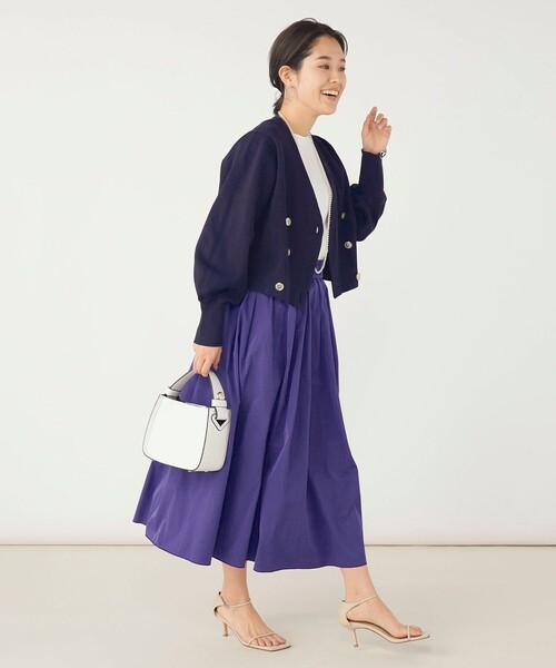 「NOLLEY'S」 フレアスカート 1 オリーブ レディース_画像6