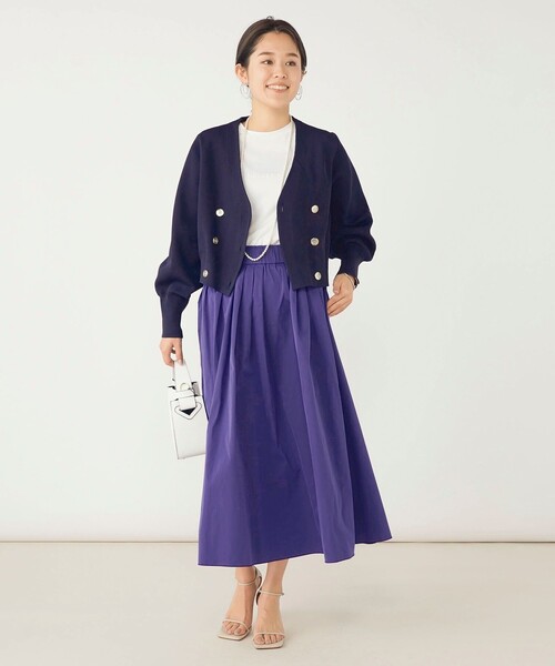 「NOLLEY'S」 フレアスカート 1 オリーブ レディース_画像7