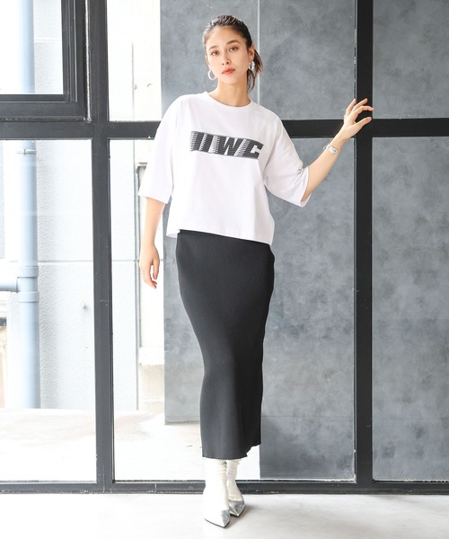 「HEREIAM」 半袖Tシャツ FREE レッド レディース_画像2