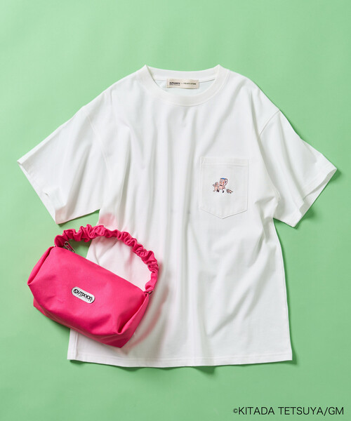 A.P.C. FREAK’S STORE ピンク　白T FREAK'S STORE（フリークスストア） tシャツ 半袖 Pちゃん