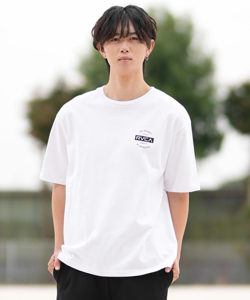 「RVCA」 半袖Tシャツ M ライトカーキ メンズ_画像3