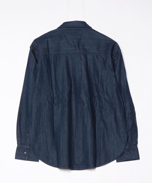 「BANANA REPUBLIC FACTORY STORE」 長袖シャツ X-SMALL インディゴブルー レディース_画像2