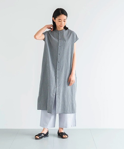 「D」 ノースリーブワンピース MEDIUM ブラック レディース_画像4