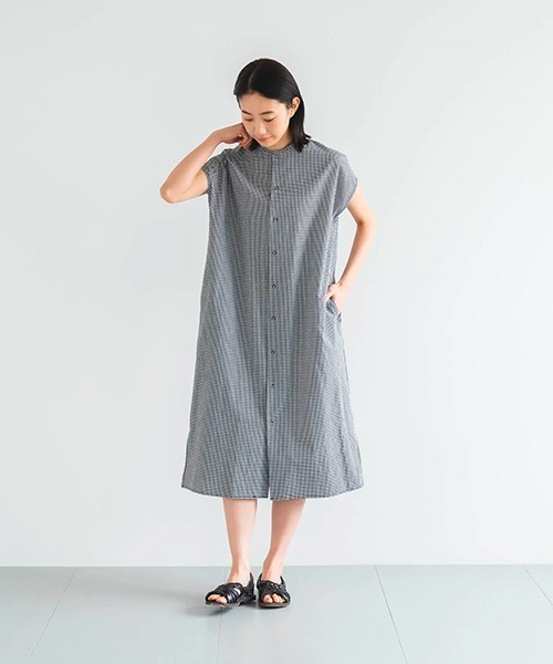 「D」 ノースリーブワンピース MEDIUM ブラック レディース_画像7