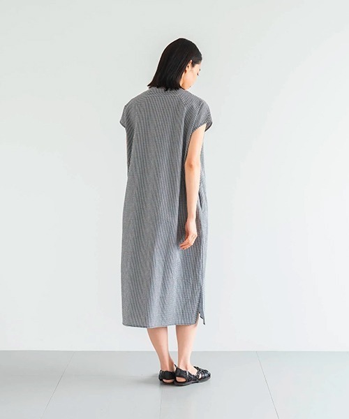 「D」 ノースリーブワンピース MEDIUM ブラック レディース_画像9