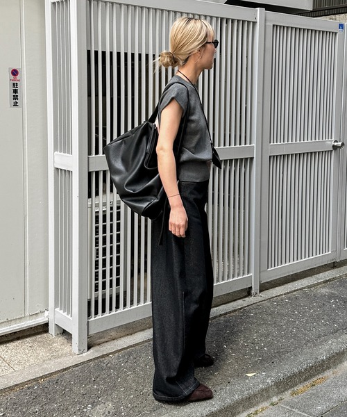 「feepur」 半袖ニット MEDIUM グレー レディース_画像5
