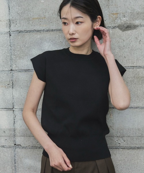 「feepur」 半袖ニット MEDIUM グレー レディース_画像7