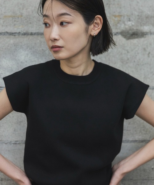「feepur」 半袖ニット MEDIUM グレー レディース_画像8