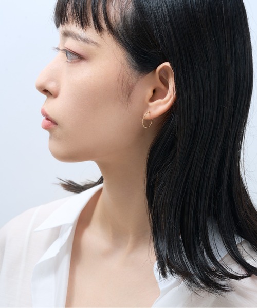 Jewel closet by L&Co. K10 ゴールド フープピアス Jewel closet by L&Co. ピアス K10 フープ レディース