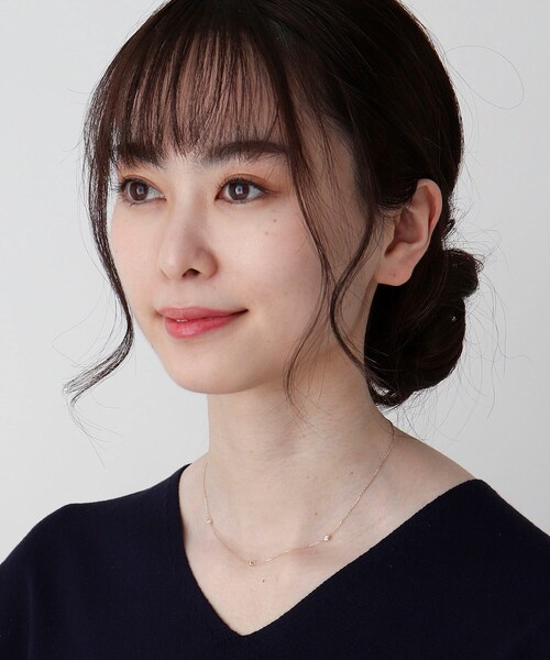COCOSHNIK（ココシュニック） ネックレス K10ダイヤモンド ドーナツ