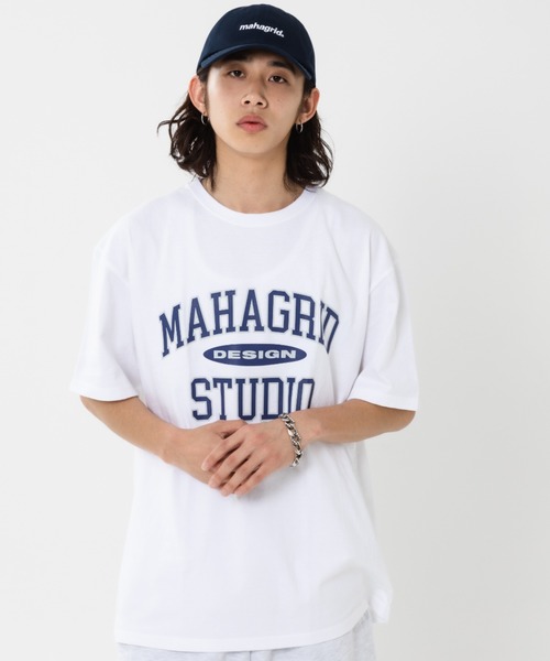 MAHAGRID tシャツ 「mahagrid/マハグリッド」COLLEGE LOGO TEE