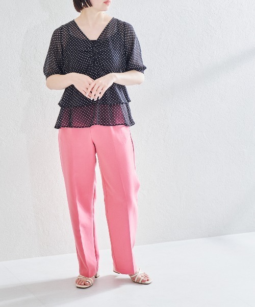 FREAK'S STORE/ドット 刺しゅう シアー ブラウス【限定展開