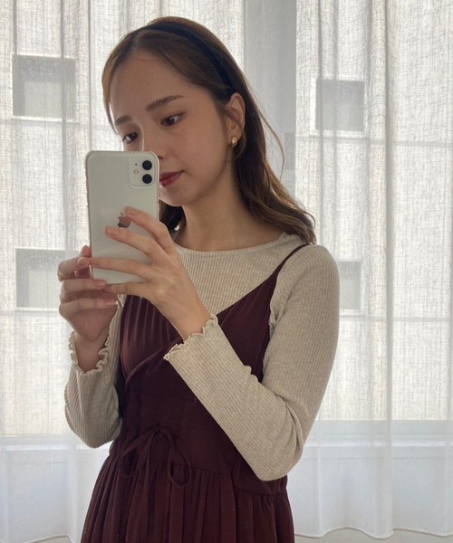 ニット セーター グリッターリボンロングスリーブ レディース flower（ファッション） ニット セーター グリッターリボン