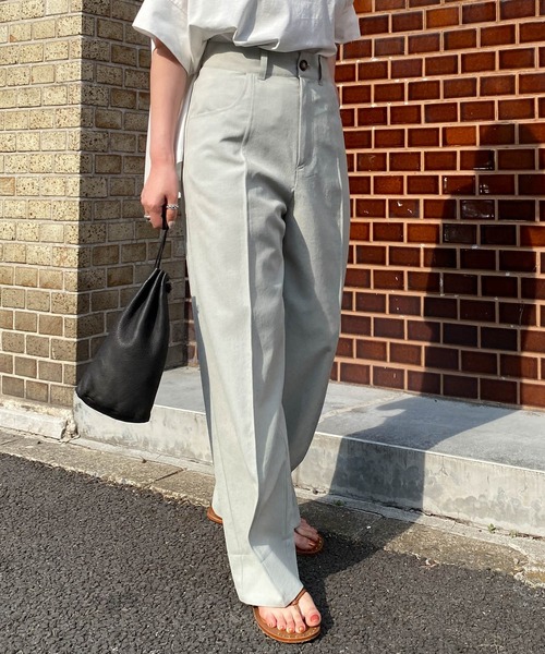 Audrey and John Wad パンツ リネンライクセンターシームハイ