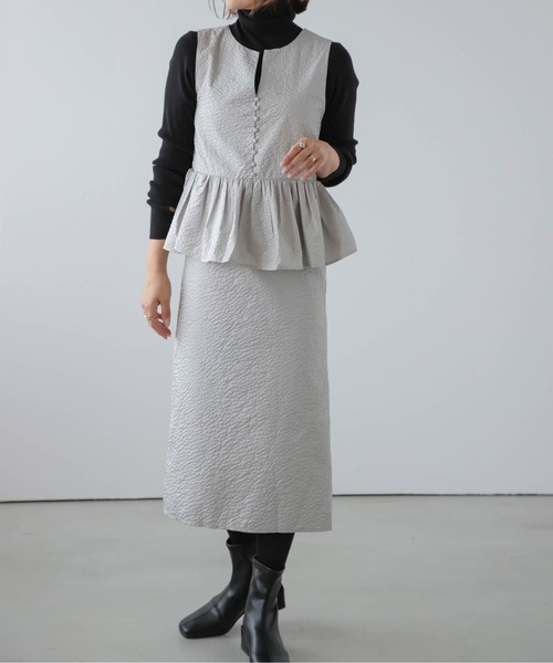 KIMONObyNADESHIKO フーディーワンピース ホワイト 透かし編みワンピース-White | Alt due