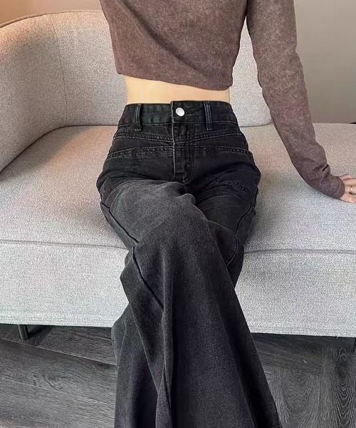 【カジュアル おしゃれ】ゴールド レディース ジーンズ 26インチ SALE Mrs.Jeana GOLD ミセスジーナ ゴールド ウールタッチ