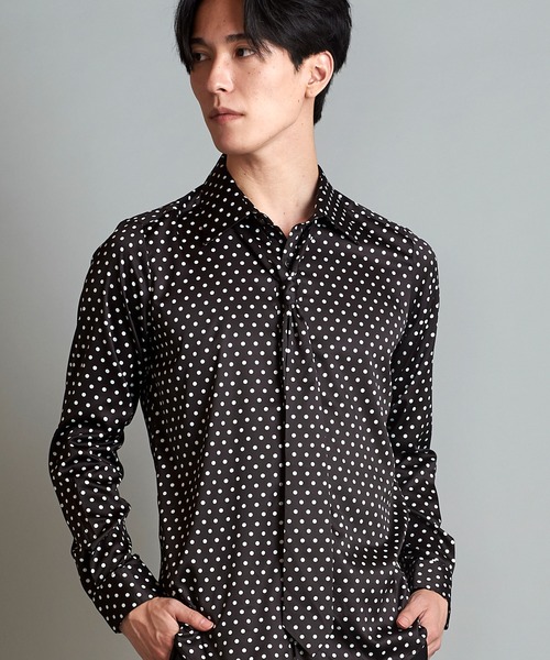 NO ID.（ノーアイディー） シャツ 「NO ID.」Dot Shirt with Tie