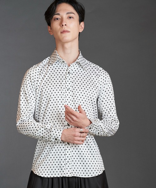 NO ID.（ノーアイディー） シャツ 「NO ID.」Dot Shirt with Tie