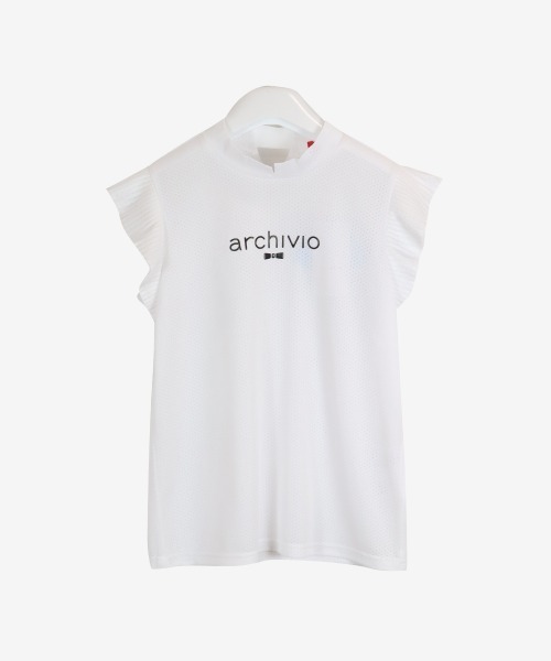 【予約中！】 archivio 「LADIES」プリーツ袖メッシュプルオーバー tシャツ レディースウェア