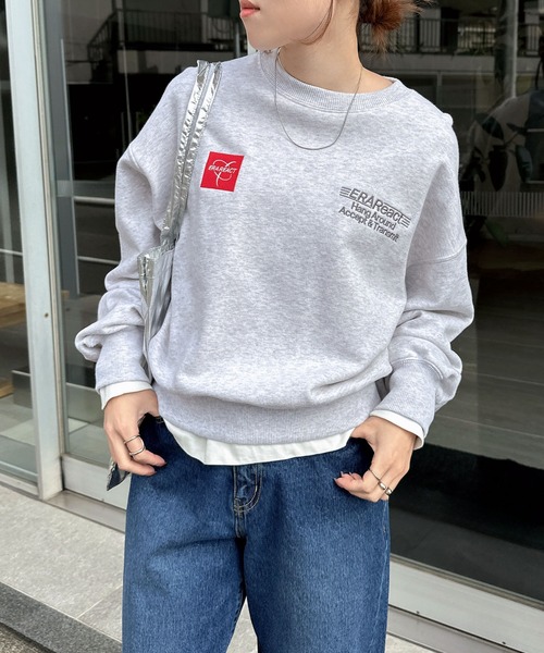 ANME トレーナー スウェット ERAReactエンブロイダリーロゴ裏毛