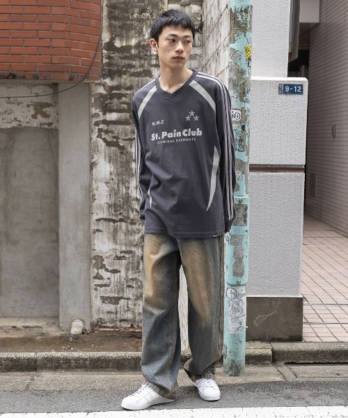 tシャツ 「UNISEX」SAINTPAIN／M.M.C ラインロングスリーブT