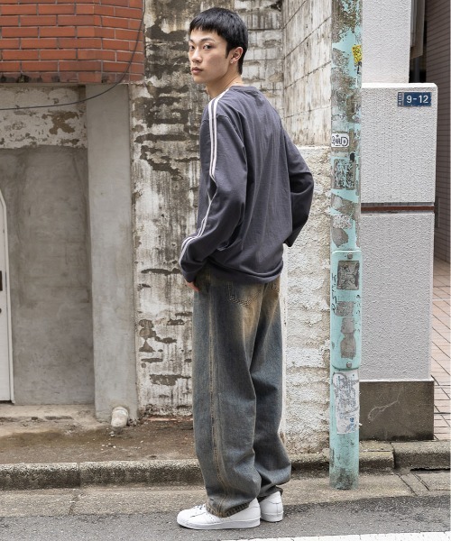 tシャツ 「UNISEX」SAINTPAIN／Ｍ.Ｍ.Ｃ ラインロングスリーブＴ  2121553 レディース メンズ セール】【UNISEX】SAINTPAIN／M.M.C ラインロングスリーブT