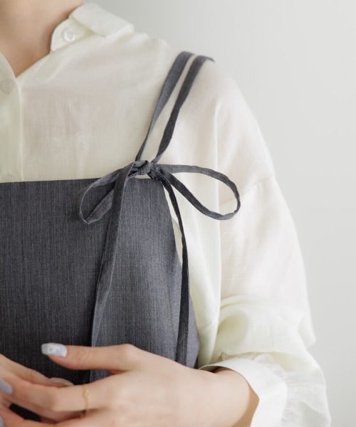 flower ワンピース リボンストラップキャミワンピース : ZOZOTOWN